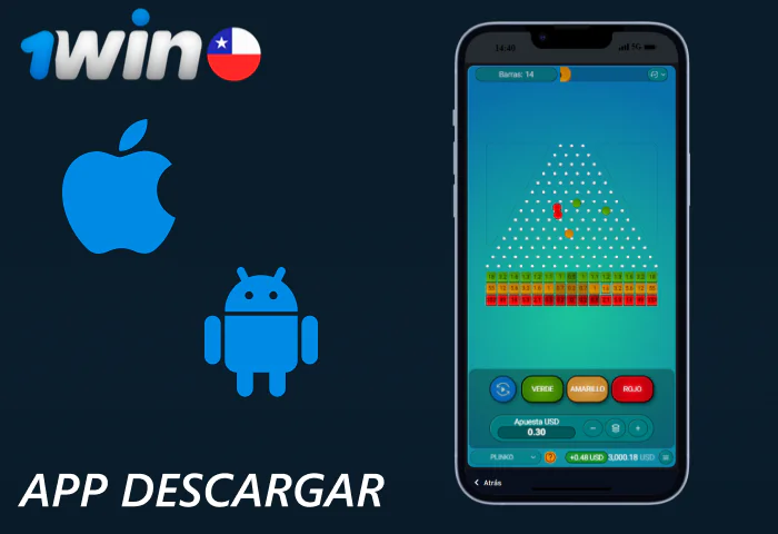 Descarga la aplicación 1Win para jugar a Plinko